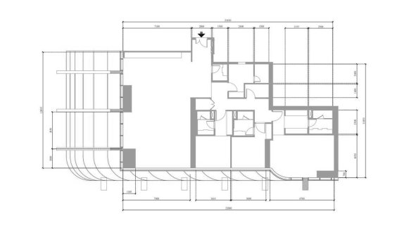 Планировка квартиры 3 спальни в ЖК TIGER SKY TOWER № 11037 (2D)