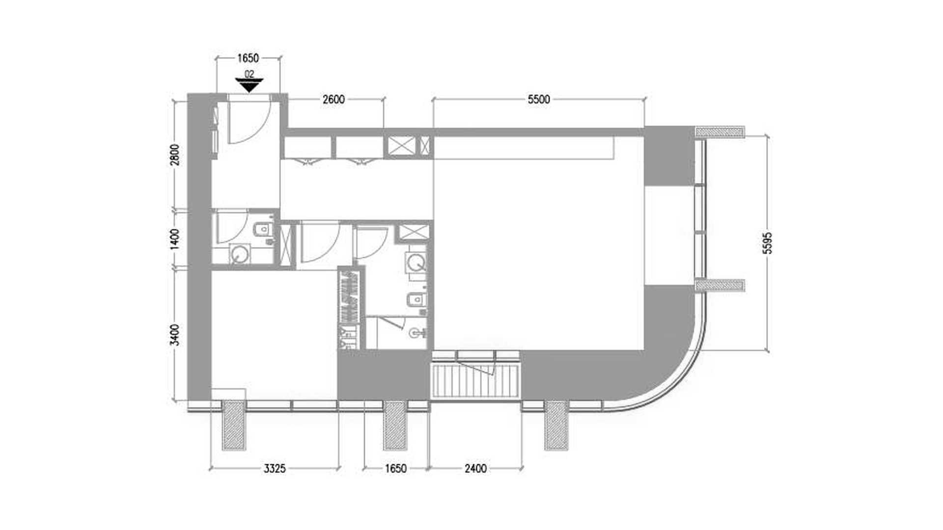 Apartment floor plan, 1 bedroom in TIGER SKY TOWER No. 11024