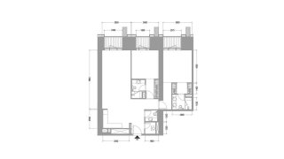 Apartment floor plan, 2 bedrooms in TIGER SKY TOWER No. 11036