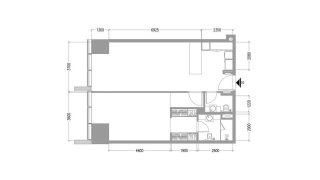 Apartment floor plan, 1 bedroom in TIGER SKY TOWER No. 11030