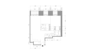 Apartment floor plan, 2 bedrooms in TIGER SKY TOWER No. 11032
